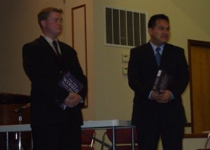 John and Ale with their new Bibles John and Ale with their new Bibles