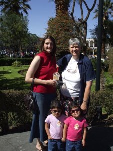 all the girls in the Plaza de Armas
